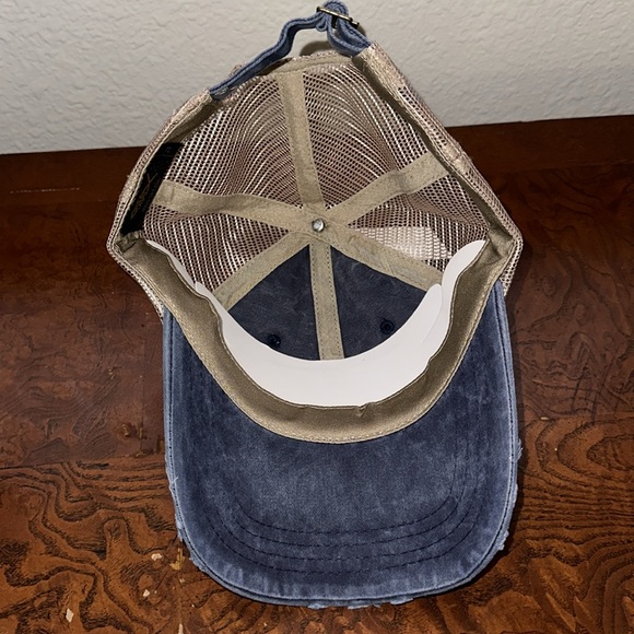 Custom Yellowstone Distressed Denim Baseball Cap - Picture 2 of 6